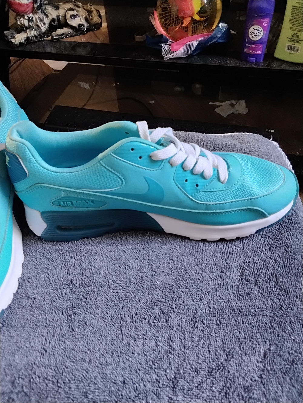Nike Air Max 90 Ultra Essential Gamma Blue Teal Sneakers Sz 8.5 - Picture 3 of 8